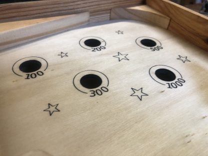Jeu de flipper en bois 40x25cm gravé – Image 3